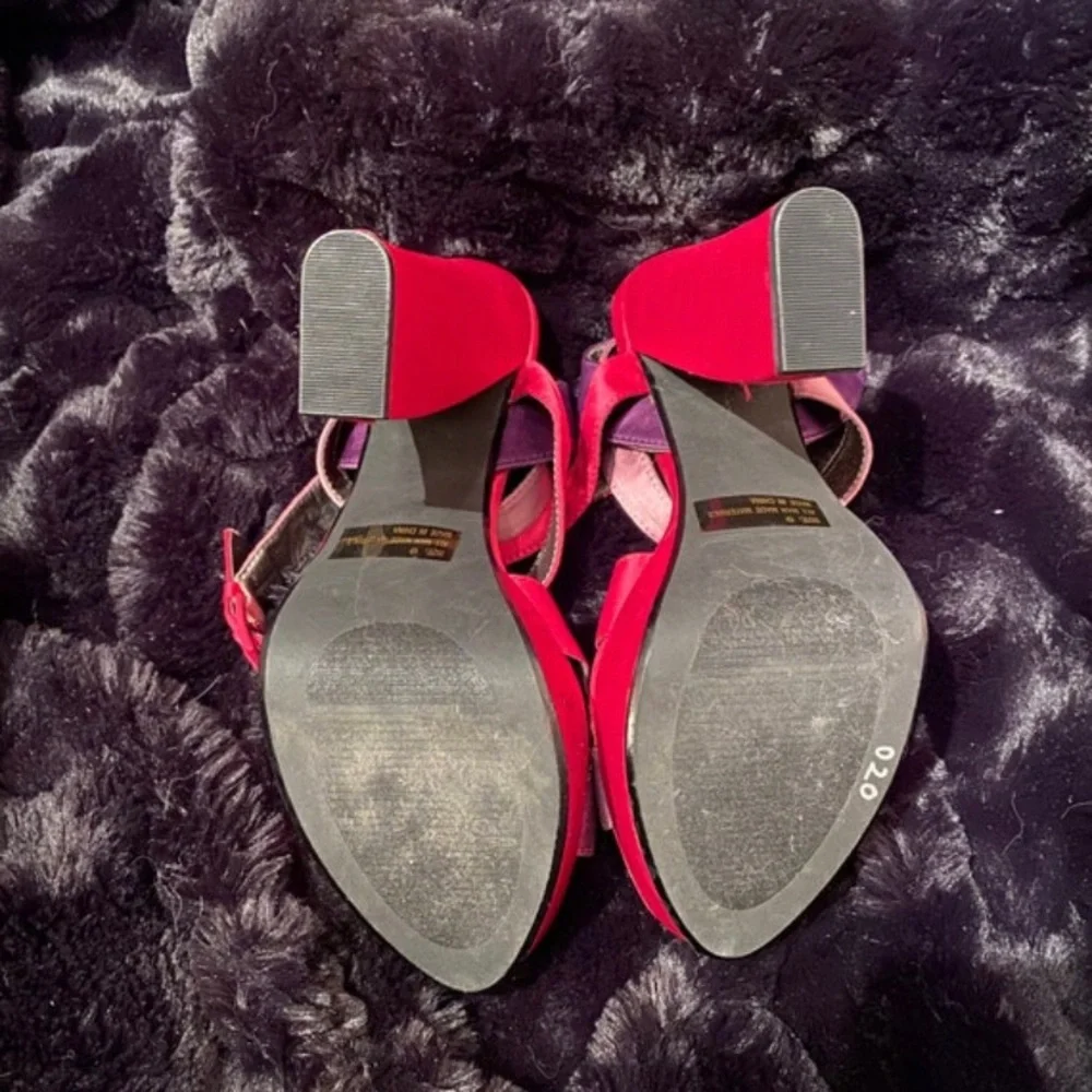 Qupid Satin Strappy Platform Heel, US Women’s Size 9 - Picture 7 of 8